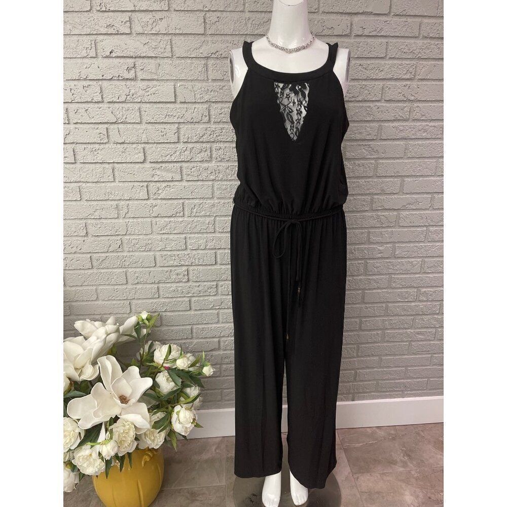 Emma & Michele Women Black Jumpsuit Size L